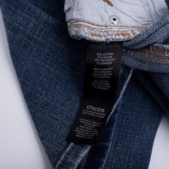 Chico's Women's So Slimming Ankle Denim Stretch Medium Wash Jeans Small - Picture 9 of 11